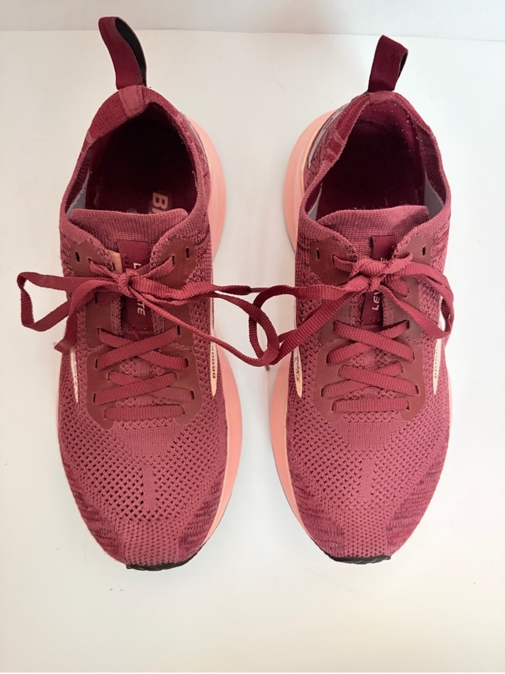 Brooks Road Running Sneakers Levitate 4 Shoes Cushioned Trainers Pink Red Size 6 - Picture 7 of 16